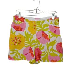 Lilly Pulitzer Vintage Y2K Floral Jacquard Size Zip Shorts Size 8